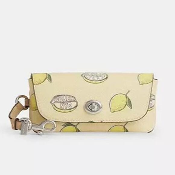 Coach Sunglass Case With Lemon Print CAP11 - Picture 1 of 7
